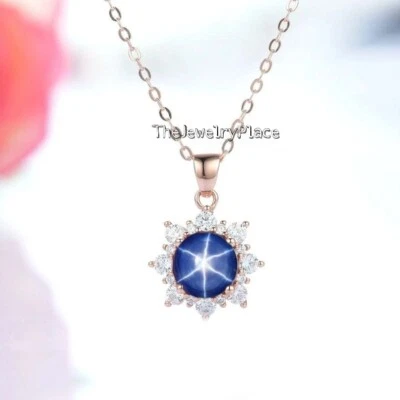 Royal Blue Star Pendant In 925 Sterling Silver, Lindy Star Necklace - Image 1 of 3