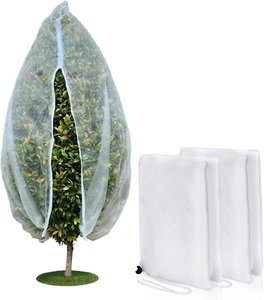 Fruit Tree Netting Cover with Zipper & Drawstring, 2 Packs 8Ft X 8Ft Insect Bird - Picture 1 of 12