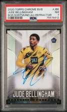 Jude Bellingham Topps Chrome BVB Refractor Auto /25 RC On Card PSA 7