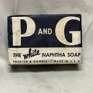 Vtg P and G The White Naphtha Laundry Bar Soap for Dishes Cleaning Made in USA - Picture 1 of 6