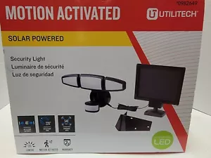 Utilitech 220-Degree 1200-Lumen Bronze Solar LED Motion-Activated Flood Light - Picture 1 of 2