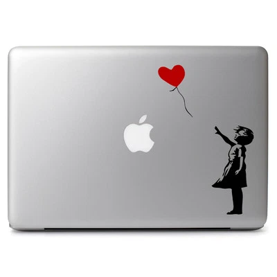 Banksy The Girl w/ Balloon for Macbook Air/Pro Laptop Car Vinyl Decal Sticker - Image 1 of 2
