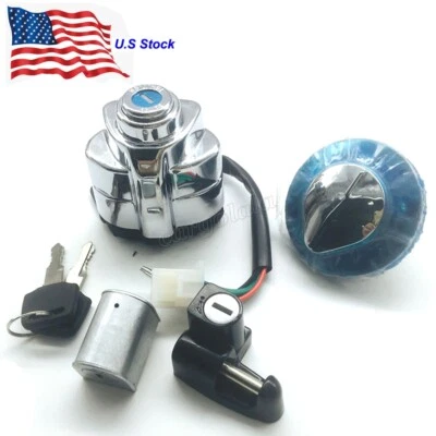 Interruptor de encendido tapa de gas combustible juego de bloqueo de asiento para Honda Shadow ACE/VT750 VLX/VT600 Foto 1 de 4