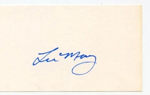 Lee May signierte Karteikarte 1970 Reds 1979 Orioles 1981 Royals Guar Authentic KOA - Bild 1 von 1