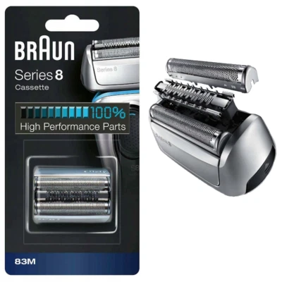 NUOVO Braun testina di rasatura ricambio 83M serie 8 argento rasoio pellicola... - Immagine 1 di 2
