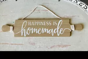 Happiness Is hausgemachtes Rollstift-Form hängendes Schild - Bild 1 von 1