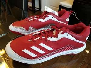 Men's Adidas Icon 6 Bounce Baseball Cleats, Red/White, Size 14 FV9354 - Picture 1 of 5