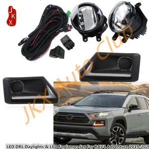 For Toyota RAV4 Adventure 2019-2024 LED DRL Day Lamp OEM Fog Light Cable Switch - Picture 1 of 12