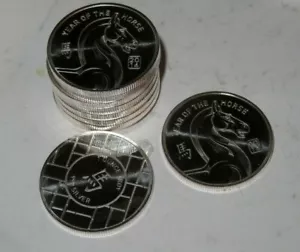 10 -- 1oz Silver ROUND - 2014 Year of the HORSE 999 Fine Silver - Picture 1 of 1