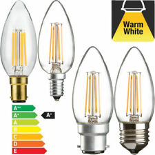 Vintage Filament Candle LED E14 E27 B15 B22 Warm White Dimmable 4W 5W Light Bulb