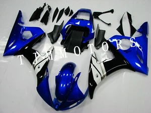 For YZF R6 03-04/R6S 06-09 Blue Black ABS Injection Mold Bodywork Fairing Kit - Imagen 1 de 8
