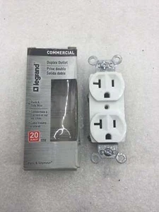 Legrand CRB5362-CC12 Duplex 20 Amp Commercial Rated Receptacle - Picture 1 of 10