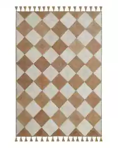 8x10, 9x12 10x14 Ft White Checkered Jute Rug Solid Jute Rug Custom Size Jute Rug - Picture 1 of 4