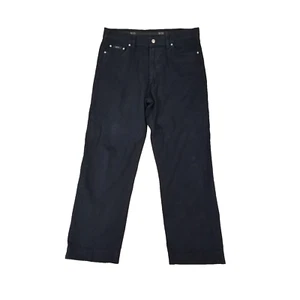 Boss Hugo Boss jeans men's 36x32 Alabama relaxed straight black denim pants - Picture 1 of 11