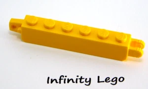 6 LEGO Yellow Hinge Brick 1 x 6 Locking Double Lift-Arm (30388 53914) - 6 Pieces - Picture 1 of 2