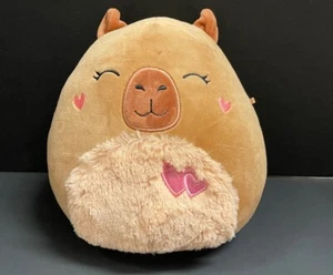 RARE Squishmallow Valentines 2025 Jazwares Capybara 9 inch with Heart Cheeks - Picture 1 of 5
