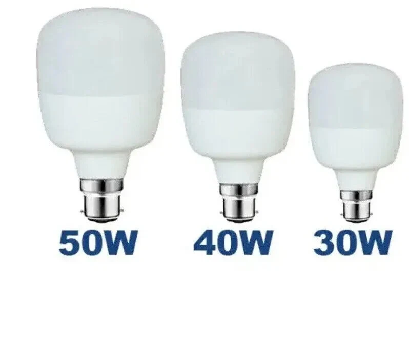 30W 40W 50W 60W LED HIGH POWER COOL WHITE B22 BAYONET LIGHT BULB ENERGY SAVER UK - Image 1 of 1
