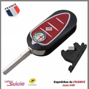 Case Schlüssel Flip für Alfa Romeo Mito Giulietta Brera GTA Hülle Fernbedienung Rot - Bild 1 von 7