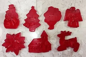 HRM Krone Ausstecher Basteln Vintage 7er Set Rot Kunststoff Weihnachten Urlaub - Bild 1 von 7