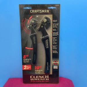 NOS Craftsman USA 42302 2pc Self-Adjusting Clench Wrench Set, 8 Inch & 10 Inch - Bild 1 von 5