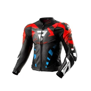 Giacca moto uomo in pelle REBELHORN INFERNO nera/blu/bianca/rossa - Imagen 1 de 19