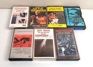7 x VINTAGE MUSIC CASSETTE TAPES Blues & Jazz LITTLE RICHARD Gary Moore Django - Picture 1 of 10