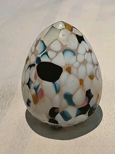 VETRO ARTISTICO UOVO VINTAGE KOSTA BODA MONICA BACKSTROM FATTO A MANO multicolore Svezia Pasqua. - Foto 1 di 5
