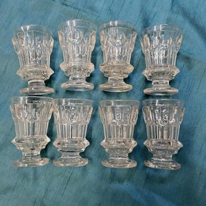 Early Colonial 1840s EAPG Flint Glass Footed Goblet Glass Whiskey Wine Dessert - Picture 1 of 6