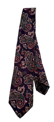 Corbata de seda Nordstrom para hombre púrpura multicolor cachemira hecha en EE. UU. 59" Foto 1 de 4