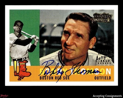2001 Topps Archives Autographs '60 #TT43F Bobby Thomson AUTO RED SOX - Image 1 of 2