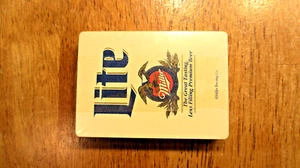 Vintage Miller Lite Plastic Coated Poker Size Playing Cards By Hoyle - Picture 1 of 4