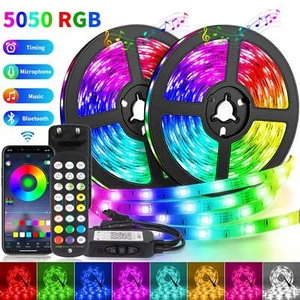 Bluetooth LED Band Streifen RGB Stripe 10m 20m 12V App Lichtleiste Lichtschlauch - Bild 1 von 12