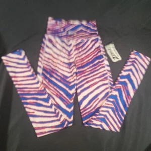 Zubaz Hose Damen XS New York Riesen rot weiß und blau Leggings - Bild 1 von 3