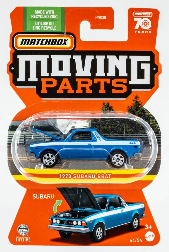 2023 Matchbox Moving Parts #44 1978 Subaru Brat SEASIDE BLUE | FSC - Image 1 of 1