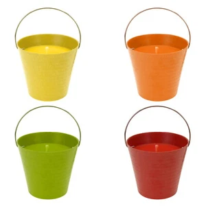 Citronella Bucket Candle Outdoor Garden Scented Fragranced Large with Handle - Picture 1 of 14