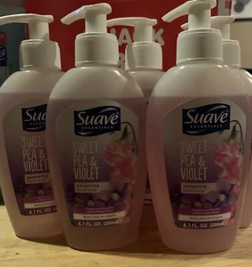 NEW! Suave (5 PACK). ●SWEET PEA & VIOLET● Pampering Hand Soap. 6.7 Fl. Oz each - Picture 1 of 2