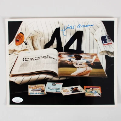 Hank Aaron Signed Photo 8x10 Braves - COA JSA - Image 1 of 4