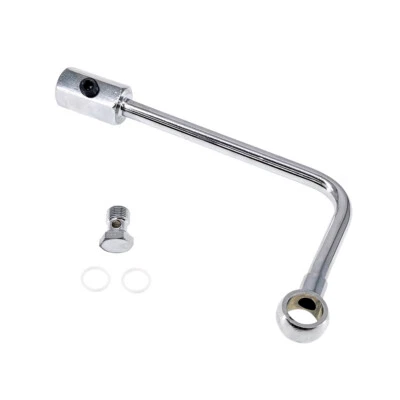 Chrome Plated Fuel Line for Edelbrock/Carter AFB Carburetors 3/8 NPT Inlet - Image 1 of 3