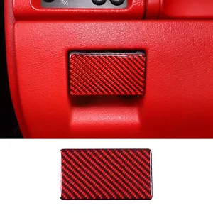 Red Carbon Fiber Foot Brake Puller Panel Sticker Trim Fit For Hummer H3 05-2009 - Picture 1 of 12