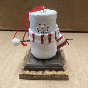 The Original S'mores Snowball Christmas Ornament Red Stripe Scarf Midwest 2.5" - Picture 1 of 2