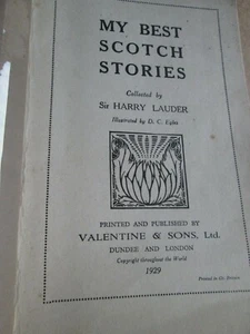 My Best Scotch Stories collected by Sir Harry Lauder 1929 pb - Picture 1 of 4
