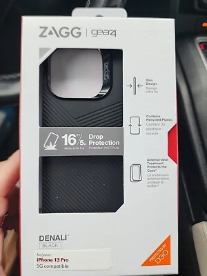 Capa iPhone 13 Pro PRETA ZAGG NOVA Denali Preta 16 pés Proteção contra Queda - envio rápido! - Imagem 1 de 3