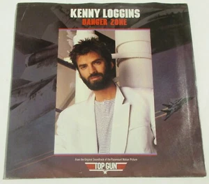 KENNY LOGGINS Danger Zone TOP GUN DJ WHITE LABEL PROMO PIC SLEEVE 45 7" Vinyl - Picture 1 of 3