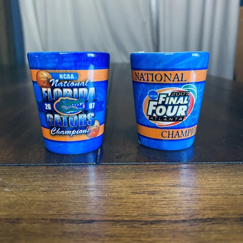 UF Florida Gators Basketball Shot Glass 2007 NCAA Champion Final Four Cover