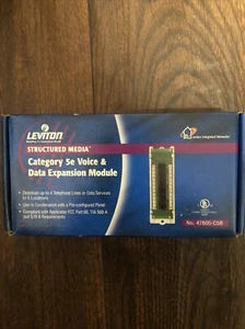 LEVITON 47605-C5B CATEGORY 5E VOICE & DATA EXPANSION MODULE - Picture 1 of 2