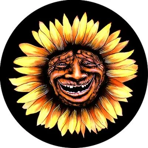 Sunflower Gnome Face Spare Tire Cover -Add tire in NOTES at checkout - Picture 1 of 4