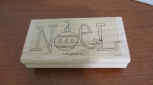 STAMPIN' UP! ~ 2007 Stempel auf Holz ~ NOEL ~ 4" x 2" - Bild 1 von 3