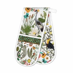 Michel Design Works Cotton Kitchen Double Oven Glove Wild Lemon Animal Print - Picture 1 of 1