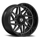 17x9 Gear Off Road 761BM Ratio Gloss Black Milled Wheels 8x6.5 (0mm) Set of 4