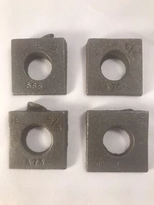 5/8 Zoll abgeschrägte quadratische Unterlegscheiben schwarz formbar Stahl Keilscheiben konisch - 4 - Bild 1 von 7